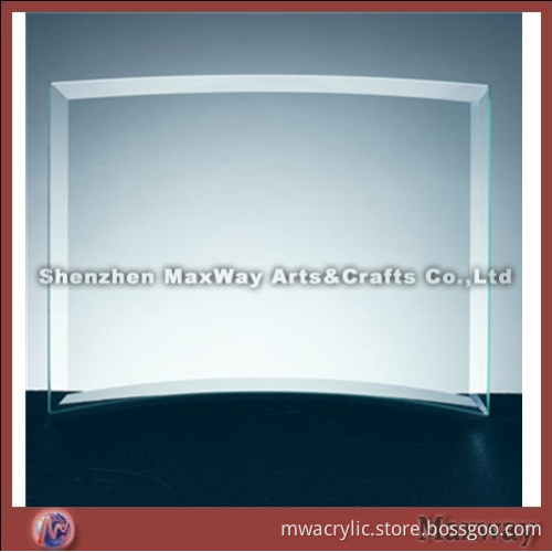 Clear High Grade curved Lucite Award